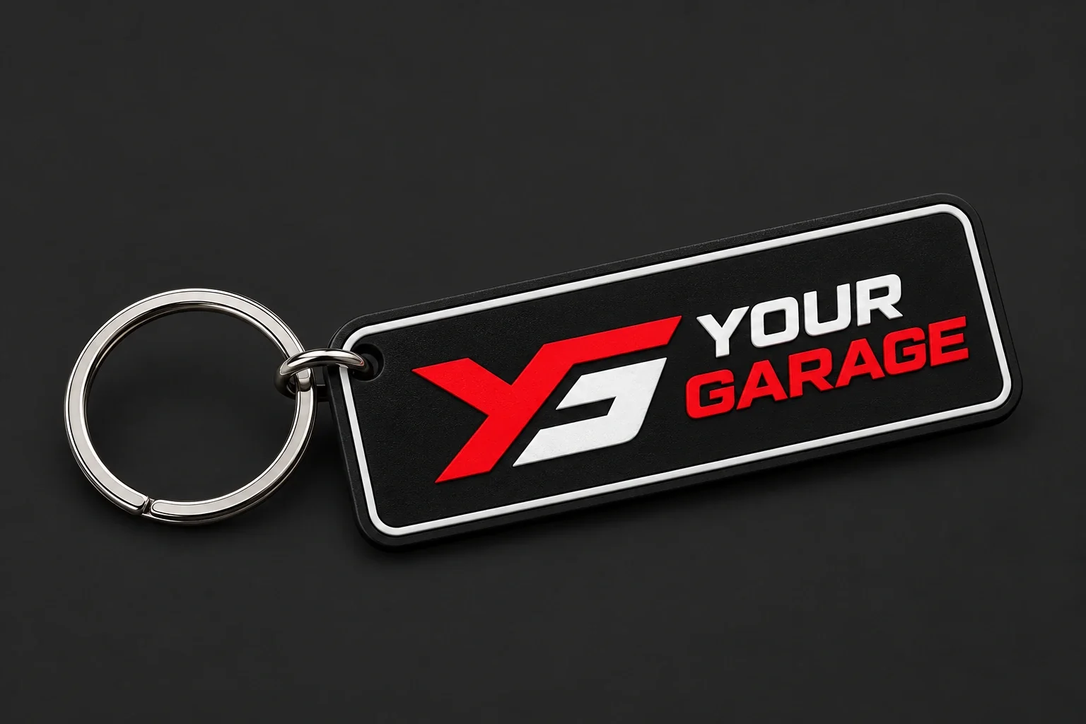 Keychain in 2 × 1 inch concept, product concept