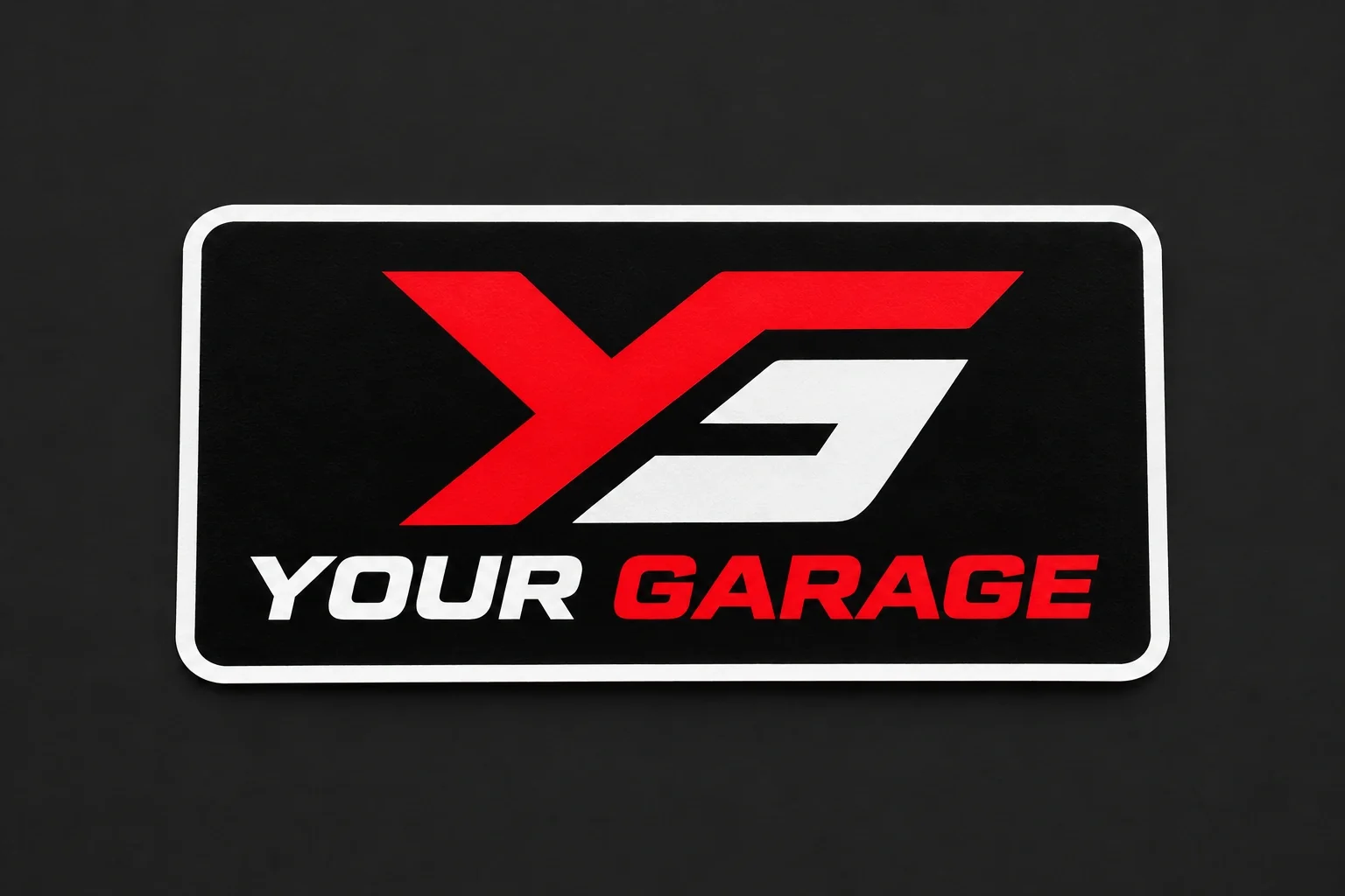 Sticker in 4 × 2 inch concept, product concept