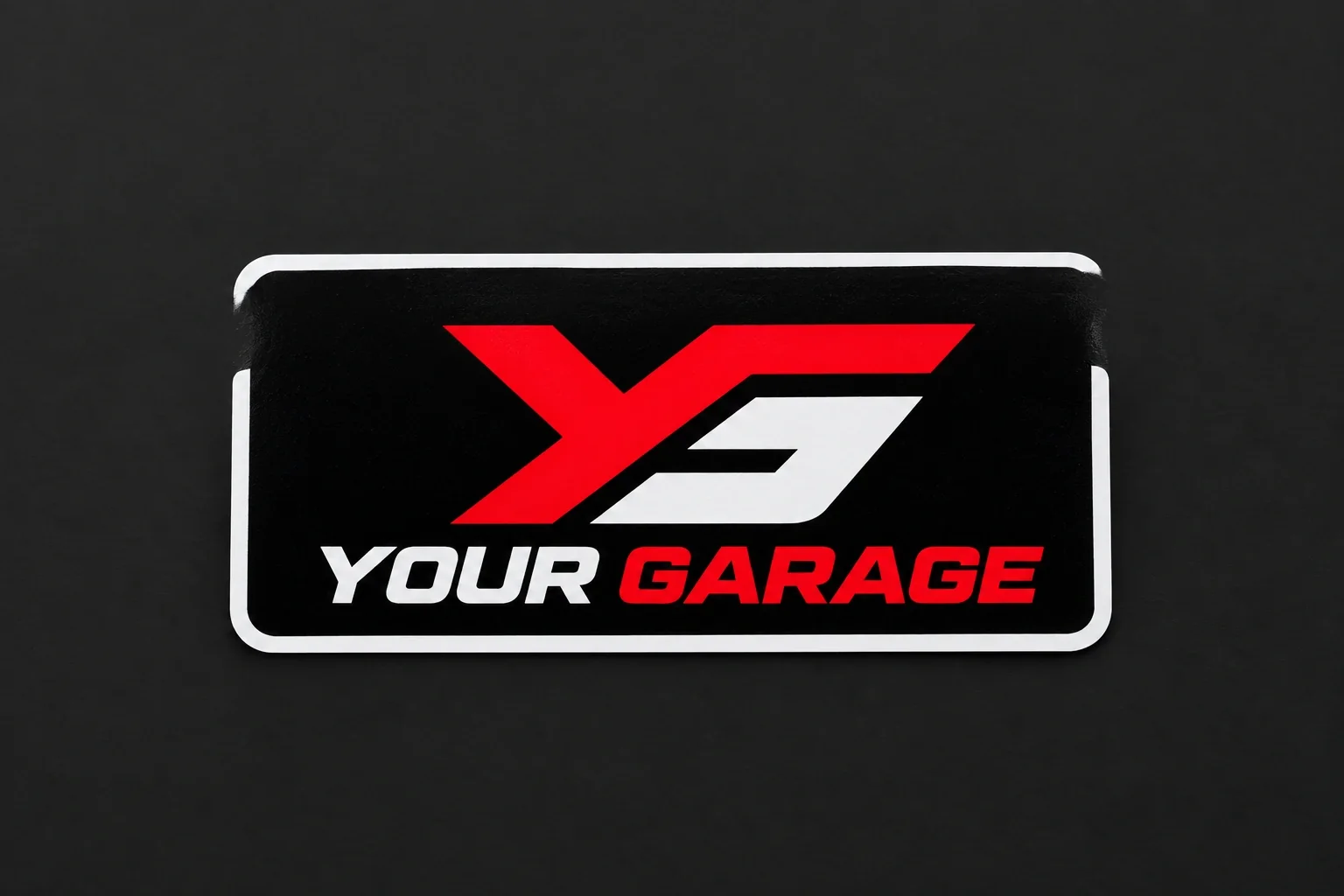 Small sticker in 3 × 2 inch concept, product concept