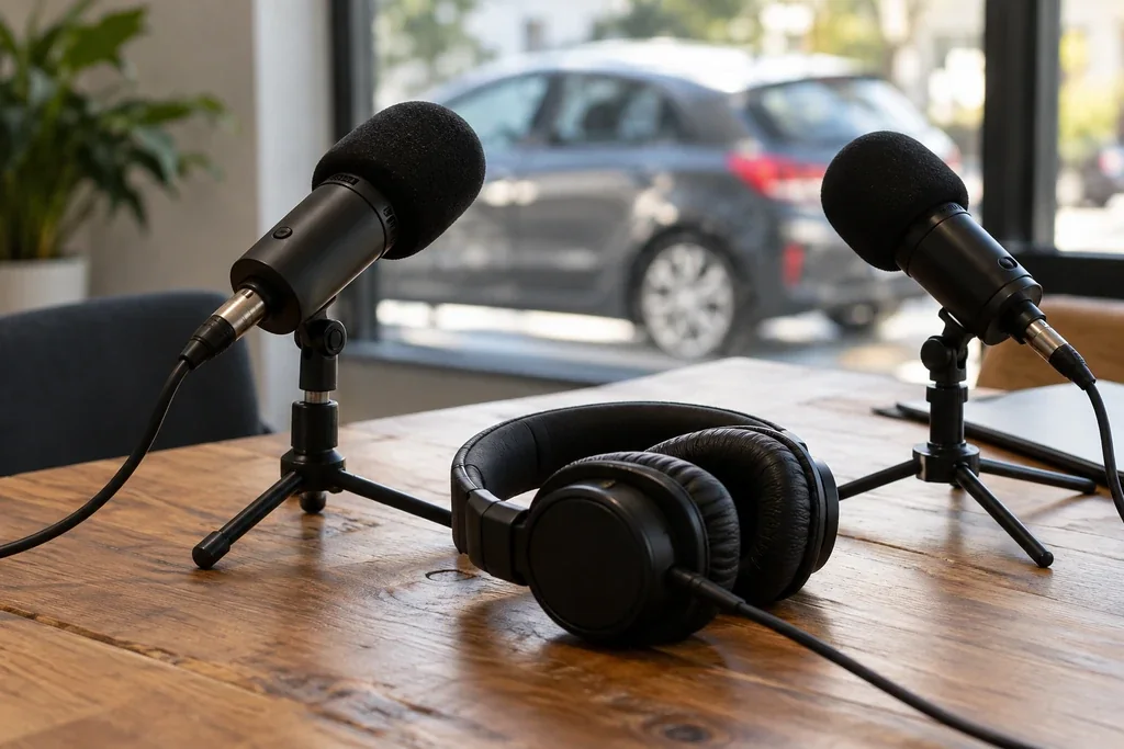 Microphones and headphones, series concept