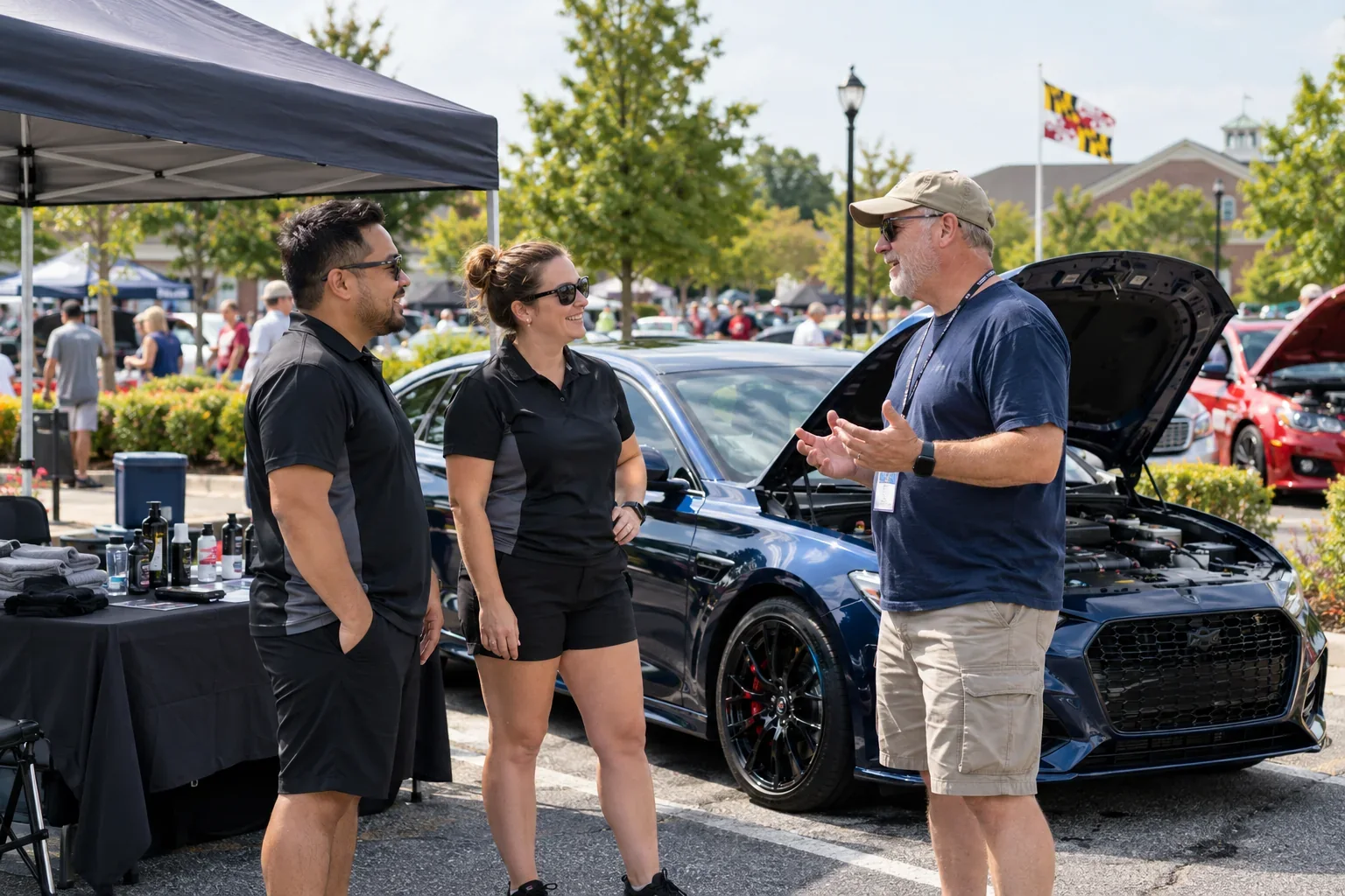Concept: Local business representatives supporting a car show