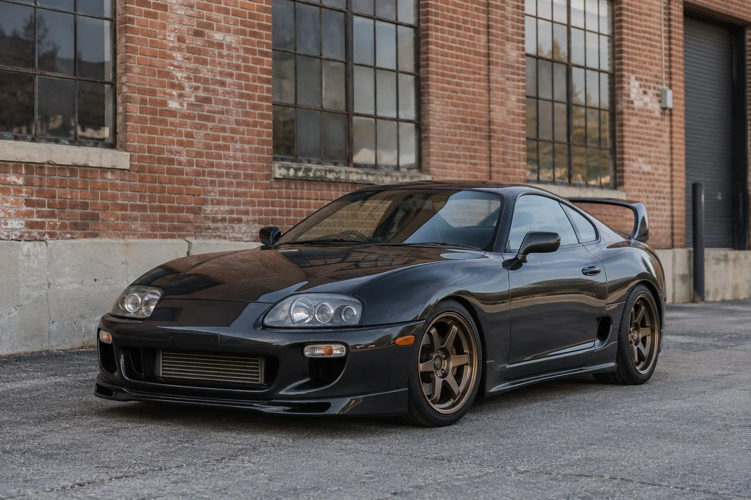 Tastefully modified Japanese coupe at rest, AI generated concept